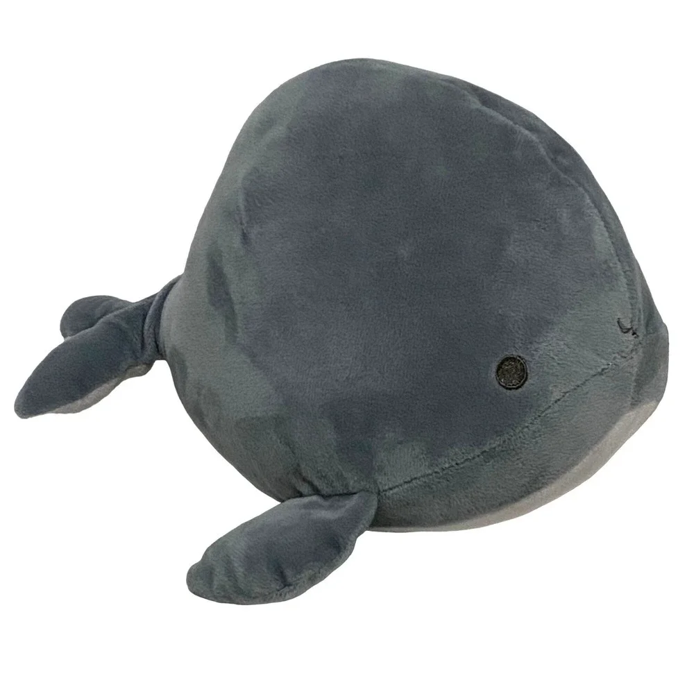 Bee Happy Gray Whale Plush Rattle 12